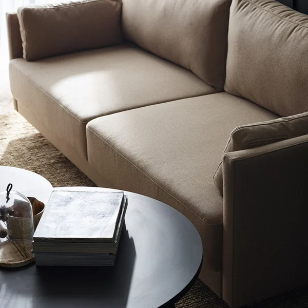 sofa estar w tkaninie wełnianej